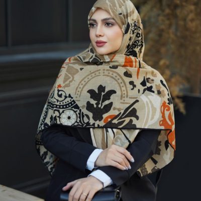 روسری رنگی طرح دار کد 6569