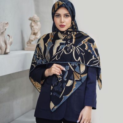 روسری رنگی طرح دار کد 6570