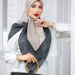 روسری رنگی طرح دار کد 6577