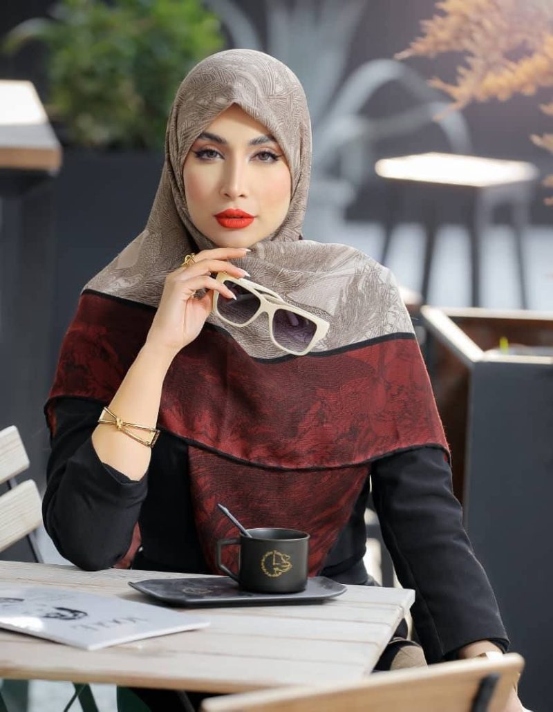 6579 روسری رنگی طرح دار کد 6579 - Image 1