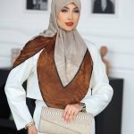 روسری رنگی طرح دار کد 6581