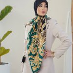 روسری رنگی طرح دار کد 6584