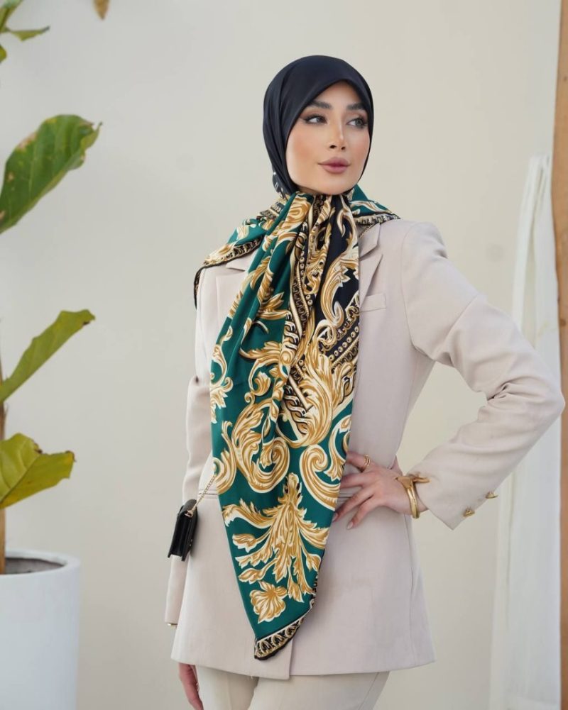 روسری رنگی طرح دار کد 6584 - Image 1