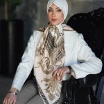 روسری رنگی طرح دار کد 6586