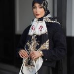 روسری رنگی طرح دار کد 6588