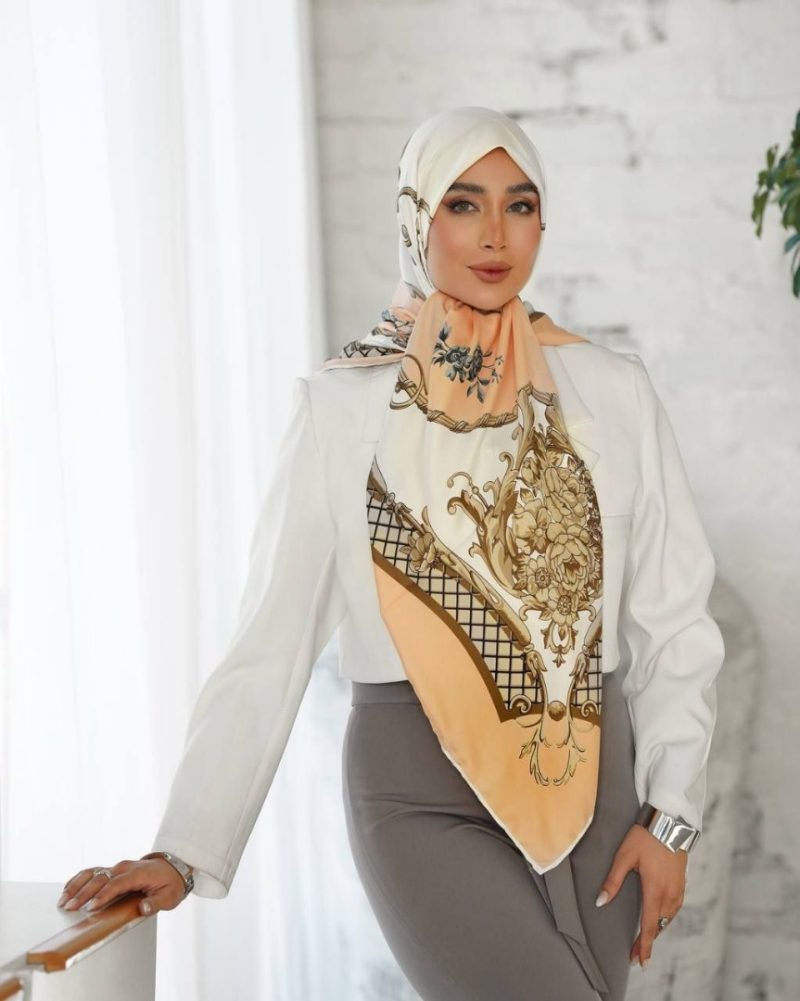 6590 روسری رنگی طرح دار کد 6590 - Image 1