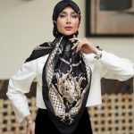 روسری رنگی طرح دار کد 6591