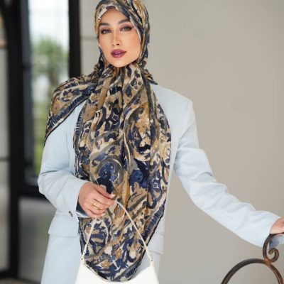 روسری رنگی طرح دار کد 6594