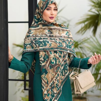 روسری رنگی طرح دار کد 6595