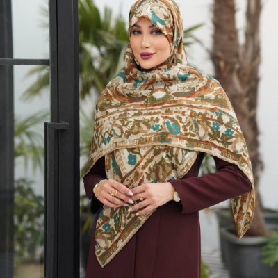 روسری رنگی طرح دار کد 6599