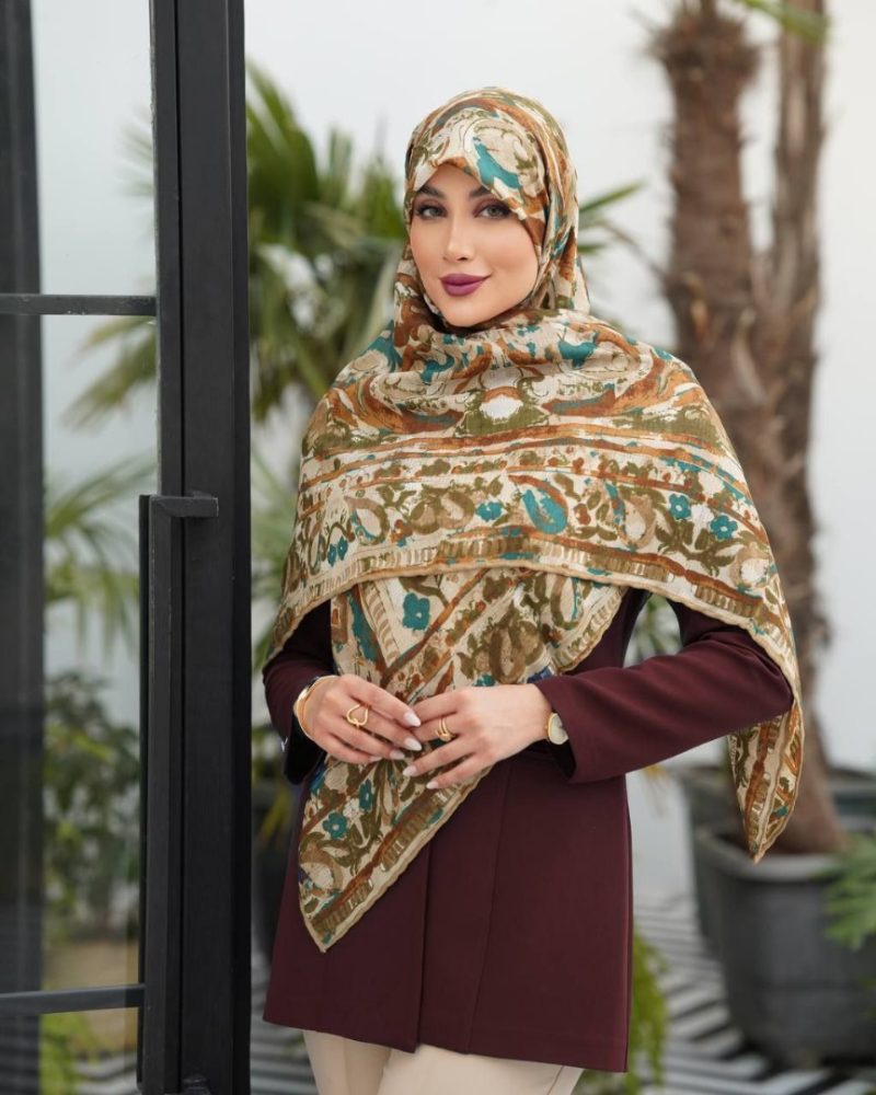 6599 روسری رنگی طرح دار کد 6599 - Image 1