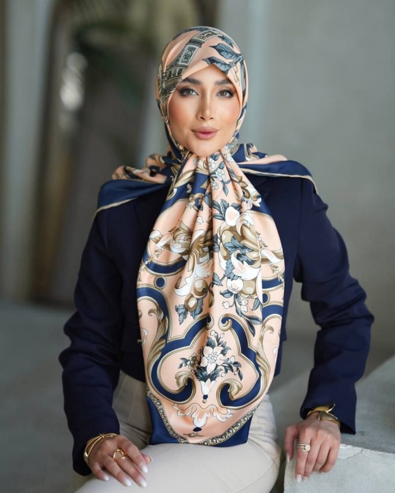 6603 روسری رنگی طرح دار کد 6603 - Image 1