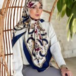 روسری رنگی طرح دار کد 6604