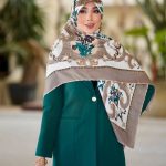 روسری رنگی طرح دار کد 6605