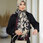 روسری رنگی طرح دار کد 6612