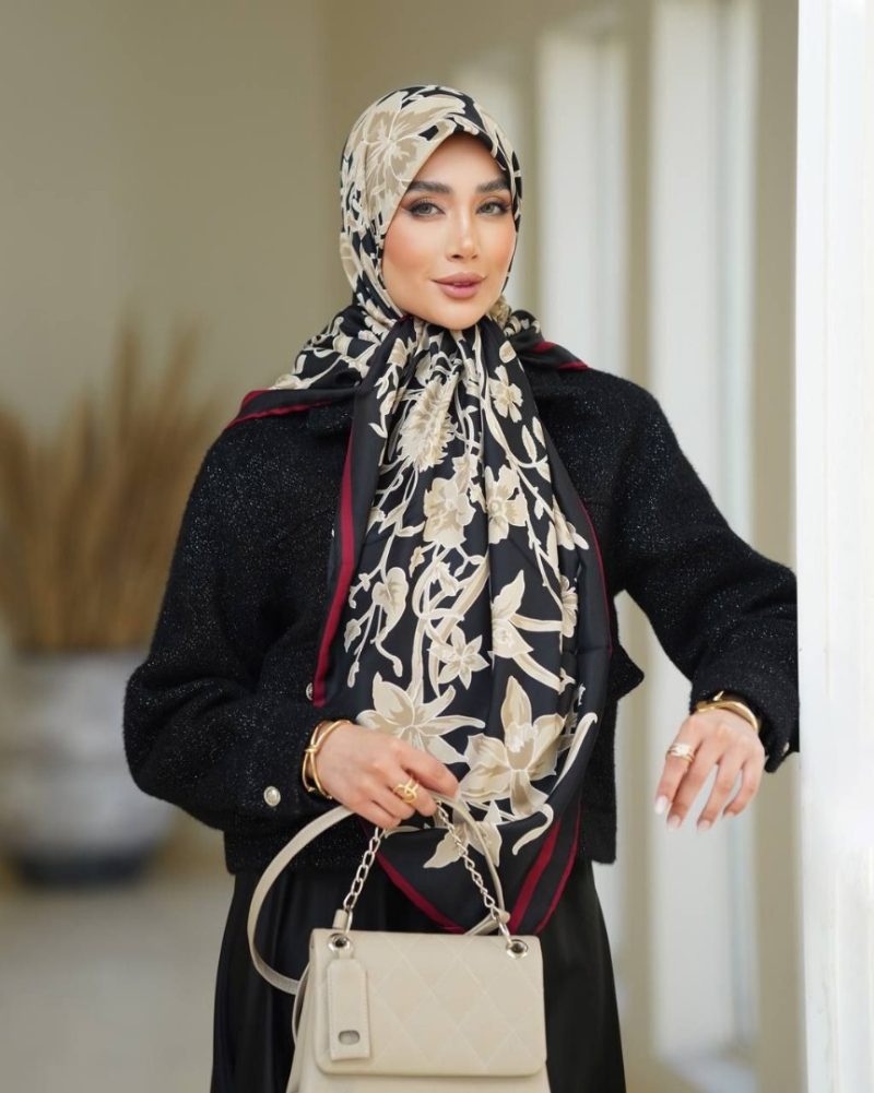 6612 روسری رنگی طرح دار کد 6612 - Image 1