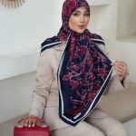 روسری رنگی طرح دار کد 6613