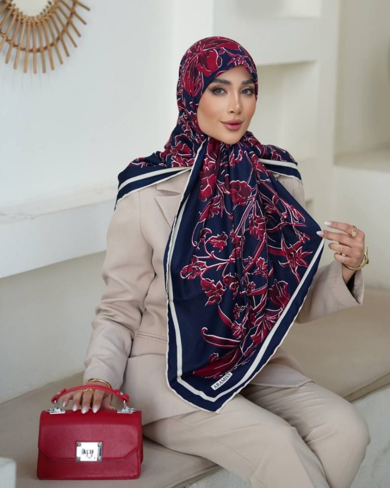 6613 روسری رنگی طرح دار کد 6613 - Image 1