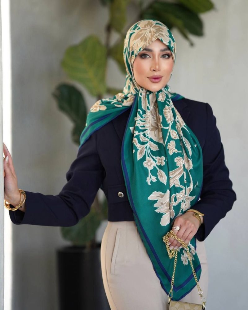 روسری رنگی طرح دار کد 6614 - Image 1