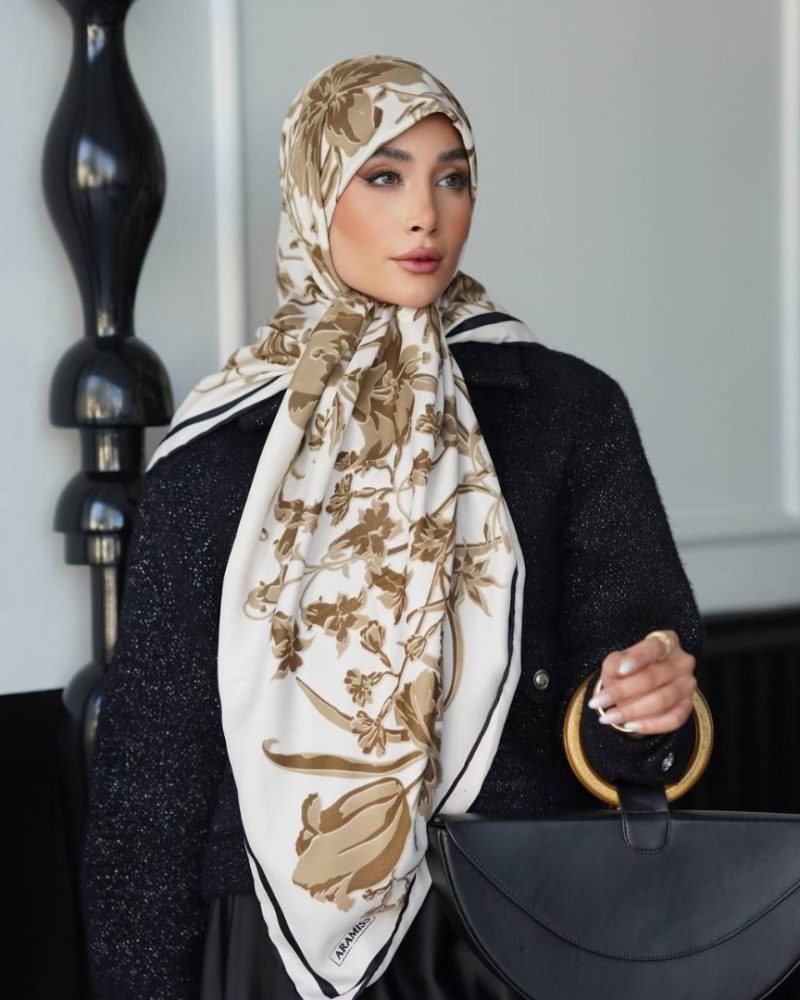 روسری رنگی طرح دار کد 6615 - Image 1