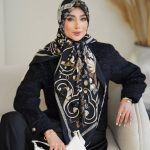 روسری رنگی طرح دار کد 6620