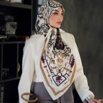 روسری رنگی طرح دار کد 6621