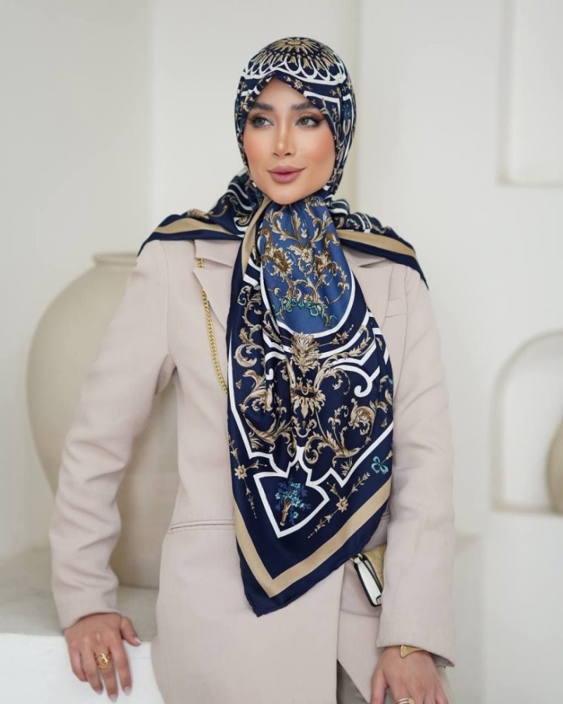 روسری رنگی طرح دار کد 6623 - Image 1