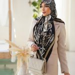 روسری رنگی طرح دار کد 6624
