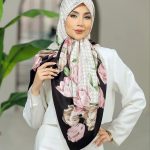 روسری رنگی طرح دار کد 6625