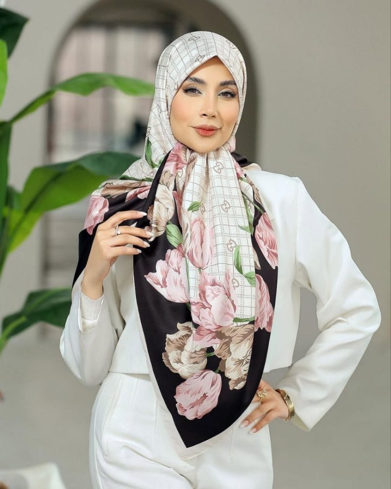 روسری رنگی طرح دار کد 6625 - Image 1