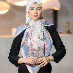 روسری رنگی طرح دار کد 6626