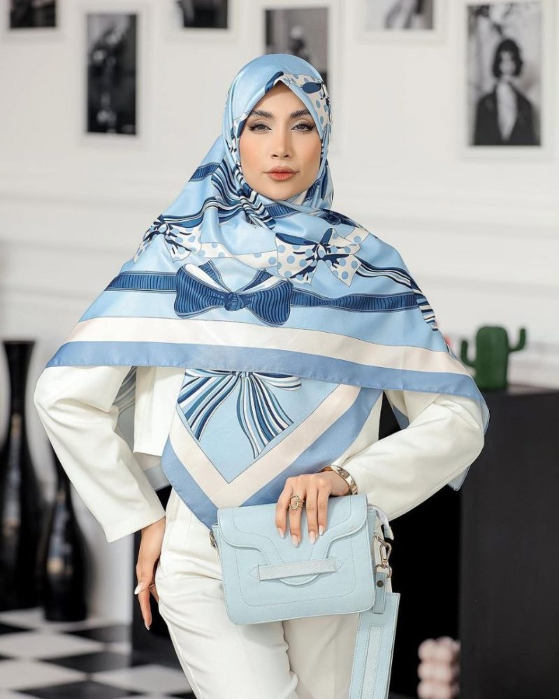 6628 روسری رنگی طرح دار کد 6628 - Image 1