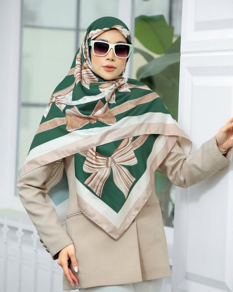 روسری رنگی طرح دار کد 6629 - Image 1