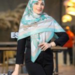 روسری رنگی طرح دار کد 6631