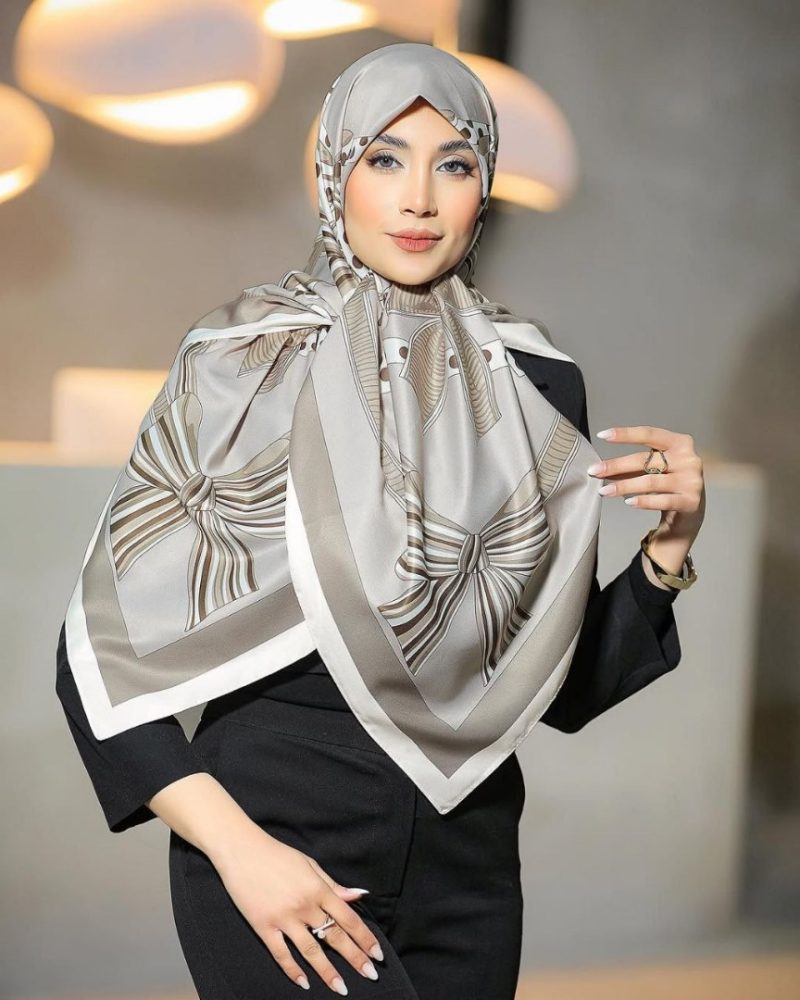 روسری رنگی طرح دار کد 6632 - Image 1