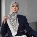 روسری رنگی طرح دار کد 6635