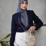 روسری رنگی طرح دار کد 6636