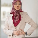روسری رنگی طرح دار کد 6637