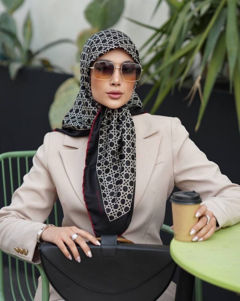 6638 روسری رنگی طرح دار کد 6638 - Image 1