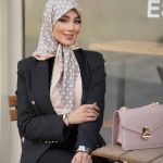 روسری رنگی طرح دار کد 6639