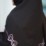 روسری مشکی کار شده کد 6645