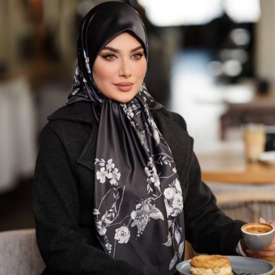 روسری رنگی طرح دار کد 6678