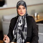 روسری رنگی طرح دار کد 6679