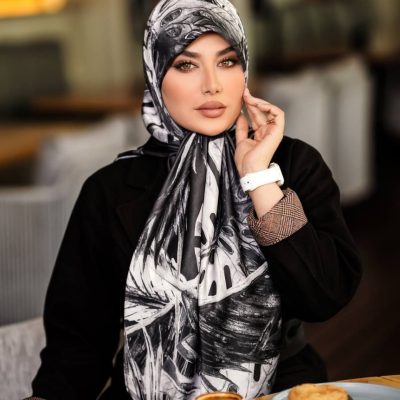 روسری رنگی طرح دار کد 6680