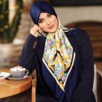 روسری رنگی طرح دار کد 6682