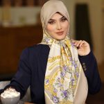 روسری رنگی طرح دار کد 6684