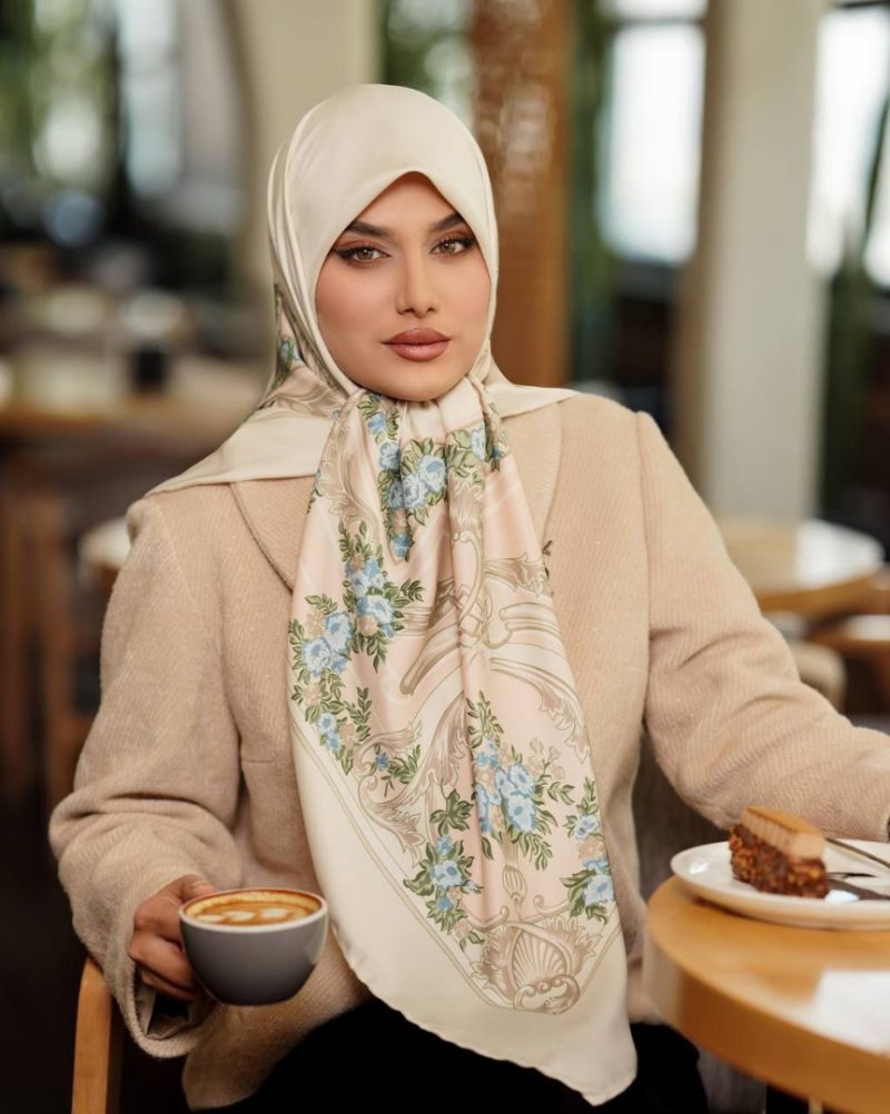 6686 روسری رنگی طرح دار کد 6686 - Image 1