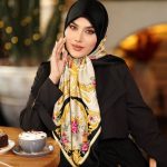 روسری رنگی طرح دار کد 6687