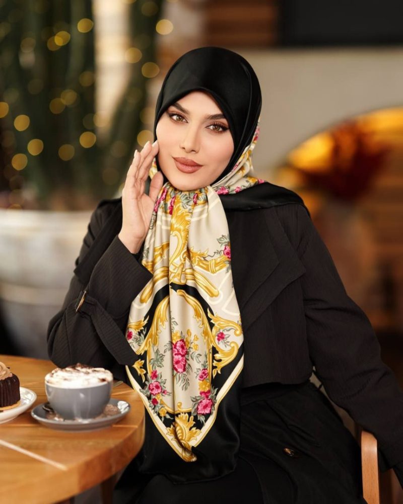 روسری رنگی طرح دار کد 6687 - Image 1