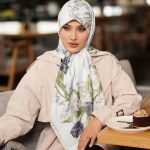 روسری رنگی طرح دار کد 6690
